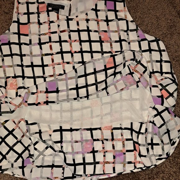 Metaphor Women's Sleeveless Top  White Multicolor Size L - Picture 5 of 8